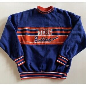 XL Vintage 80’s High School Football Sweatshirt with Sweater Panel